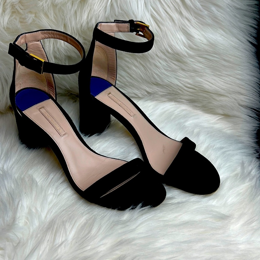 Stuart Weitzman LessNudist 95mm Suede Sandals